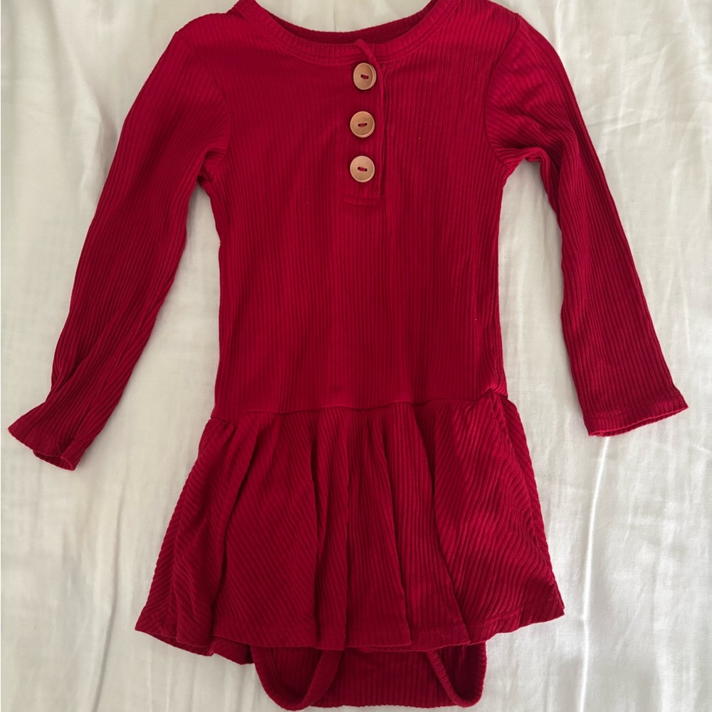 Posh Peanut Ribbed Bodysuit dress
